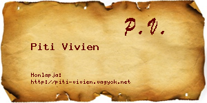 Piti Vivien névjegykártya